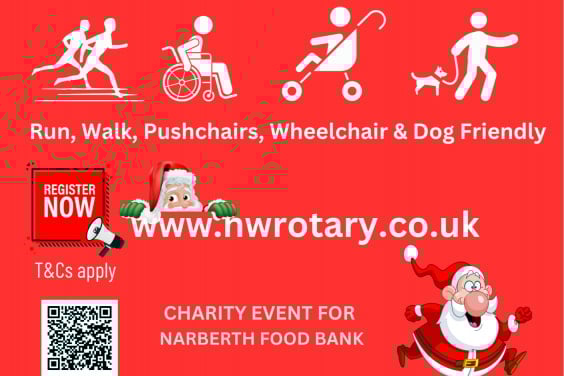 Santa Run Narberth poster