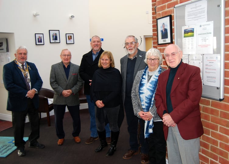 Representatives from participating charities with Pembroke Rotary Club President Gavin Lloyd (left) and Rotarian Bernie Scourfield, event organiser.