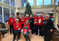 Neyland Choir ladies sing carols to retired residents at Steynton