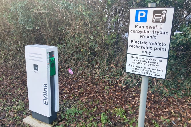 EV charging points at St Clears Leisure Centre