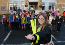 Pembrokeshire’s junior road safety officers spell out essential message this winter 