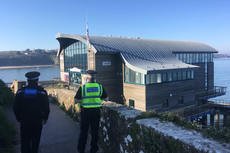 Police patrol Tenby