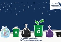 Bin collections in Carmarthenshire over Christmas 