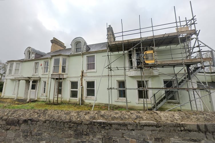 Lime Grove House, Carmarthen, where plans for new flats and houses in the grounds have been turned down