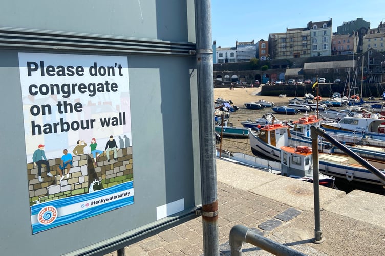 tenby pier sign