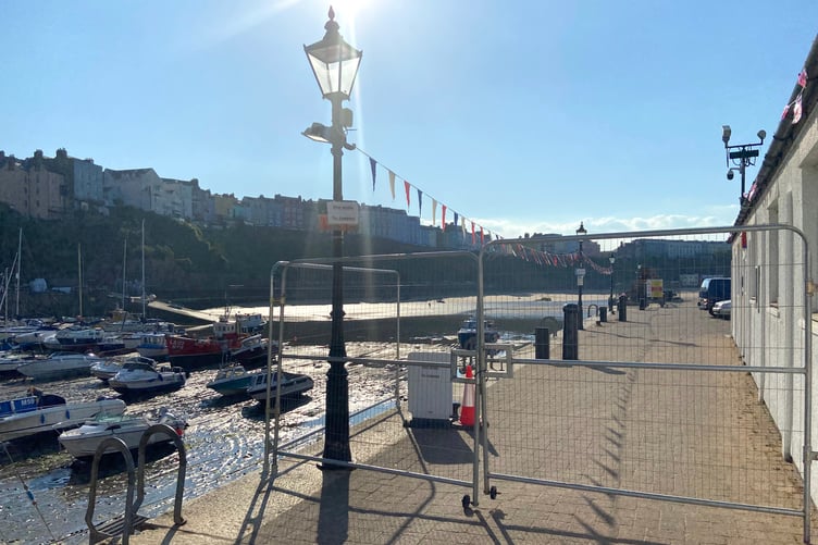 Tenby pier gates