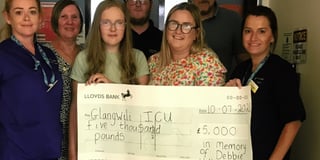 Sponsored walk raises £5,000 for Glangwili Intensive Care Unit