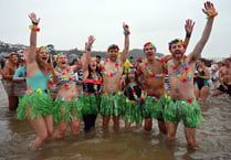 All the fancy dress entrants from Saundersfoot's New Year's Day Swim