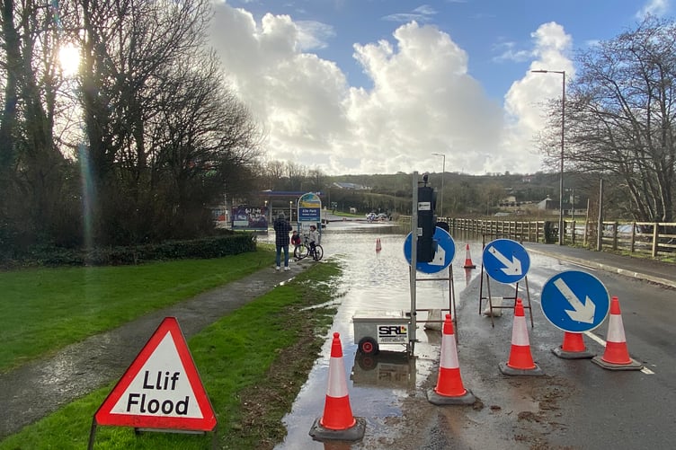 Kiln park flooding road