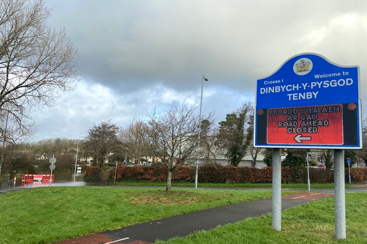 Tenby road closed