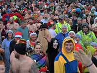 Saundersfoot's New Year's Day Swim fancy dress fundraisers praised