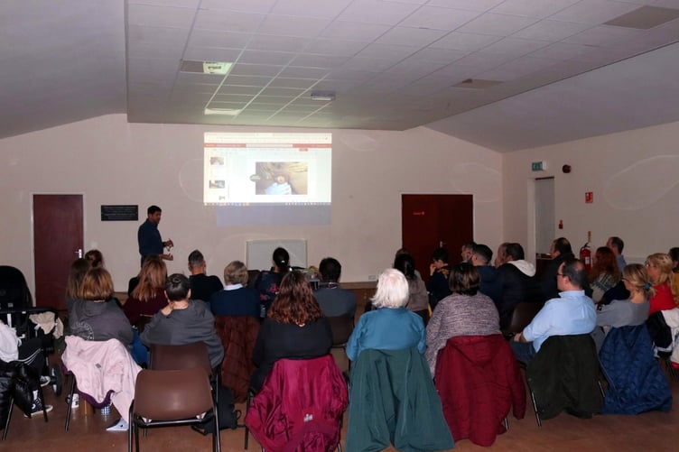 Pictured above: Dr George Haroun providing training to Hywel Dda University Health Board staff