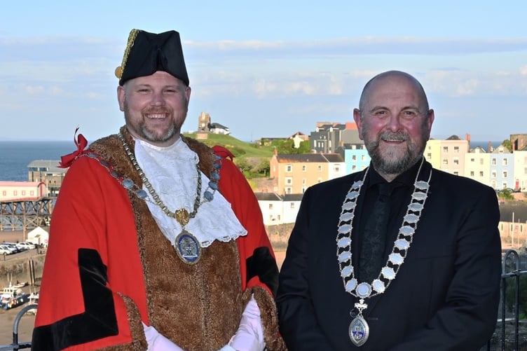 Mayor Cllr Dai Morgan with Deputy Mayor Cllr Charles Dale