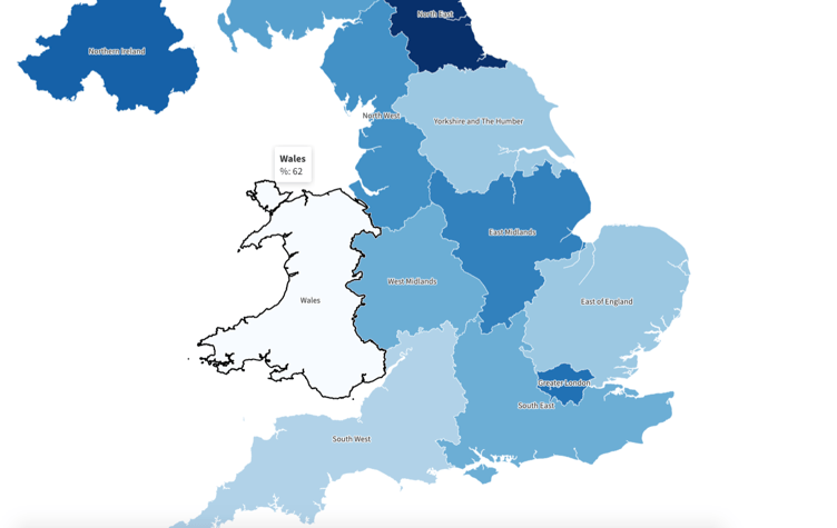 According to the survey, Wales is the region least likely to worry about money when it comes to the heating.