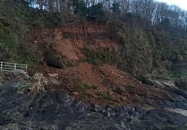 Public warned to stay clear of path due to risk of further rockfalls