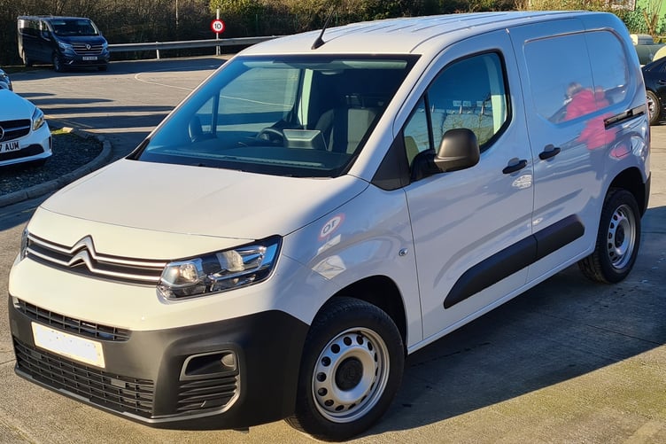 Charity’s choice - a gleaming white, brand new Berlingo van, supplied free of charge by GRS Motors, Milford Haven.
