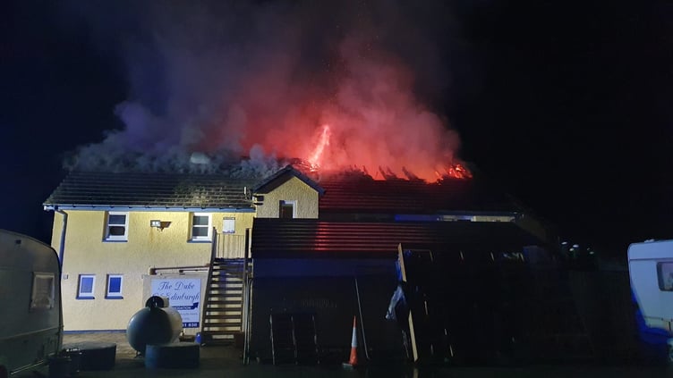 Fire at Duke of Edinburgh pub, Newgale