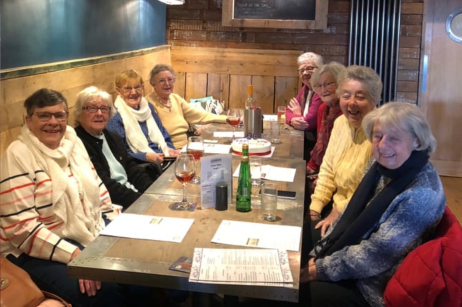 At their first meeting of the New Year, members celebrated the 90th anniversary of Saundersfoot WI with a delicious birthday lunch.