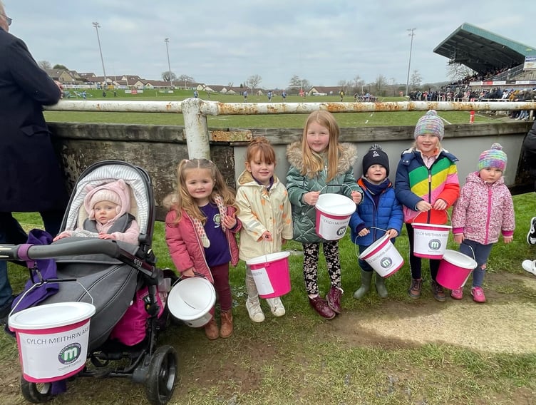All at Cylch Meithrin Arberth thank the supporters at Narberth RFC for their kind donations during the half time bucket collection at the exciting local derby between Narberth and Crymych on Saturday, January 13.
