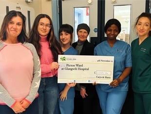 Runners raise over £2,000 for Glangwili Hospital Picton Ward