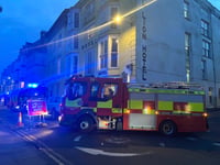 WATCH: Tenby High Street closed off with firefighters at the scene