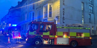 WATCH: Tenby High Street closed off with firefighters at the scene