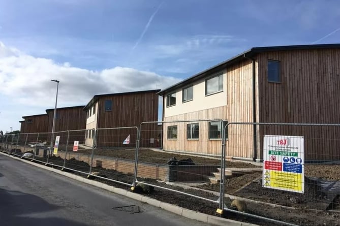 New council houses being built in Burry Port, Carmarthenshire, in 2021