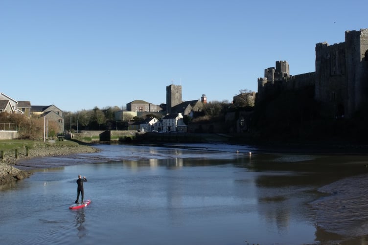Pembroke Castle pond