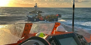 RNLI crews respond to Mayday call from fishing vessel on fire