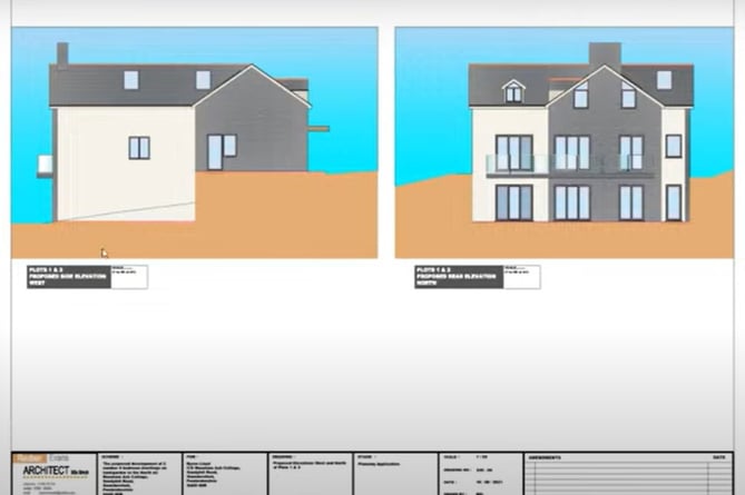 plans for two four-bedroom detached dwellings at Mountain Ash Cottage
