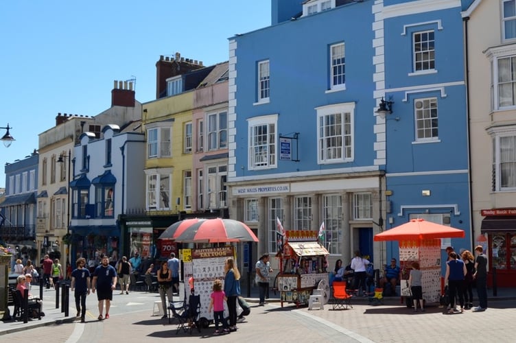 Tenby street trading Tudor Square