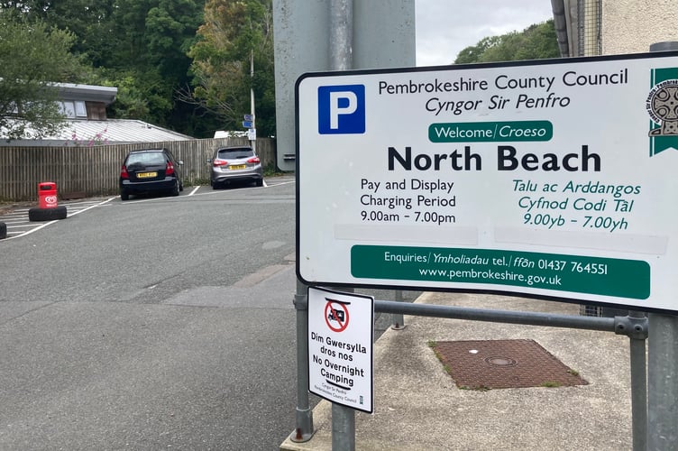 North Beach car park Tenby