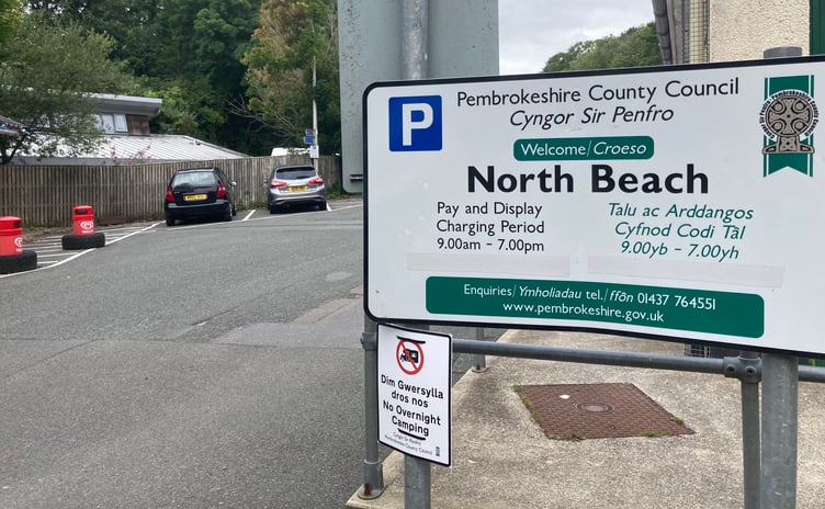 North Beach car park Tenby