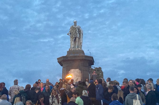 A beacon lighting ceremony was held on Castle Hill to mark the late Queen’s Platinum Jubilee in 2022