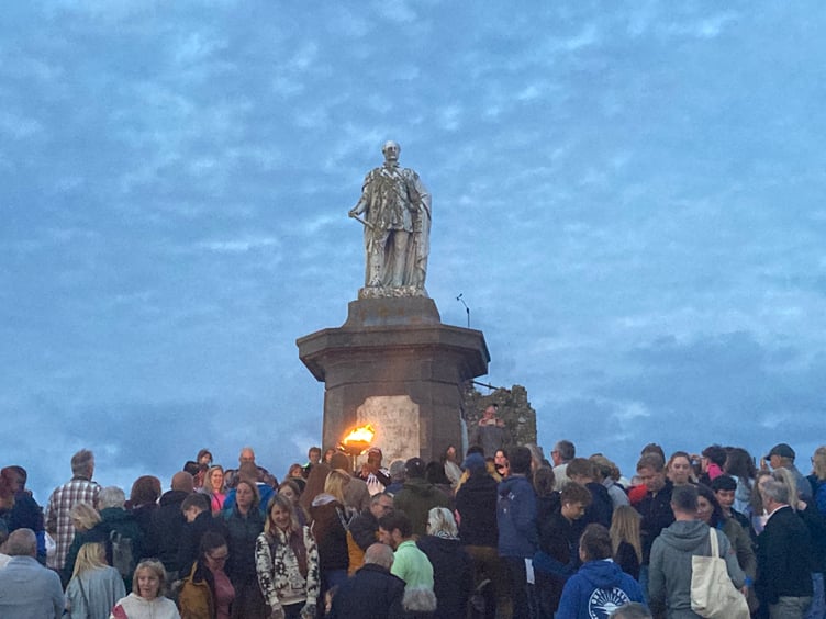 A beacon lighting ceremony was held on Castle Hill to mark the late Queen’s Platinum Jubilee in 2022