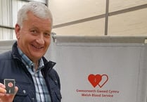 Kilgetty man gives blood for 100th time at Tenby session