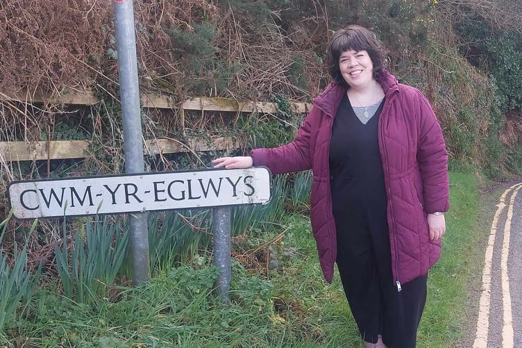 Artistic Director Chelsey Gillard at Cwm-yr-Eglwys