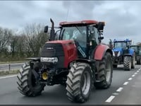 Farmers stage tractor protest on busy dual carriageway
