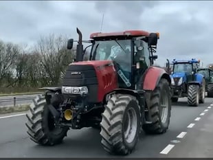 Farmers stage tractor protest on busy dual carriageway