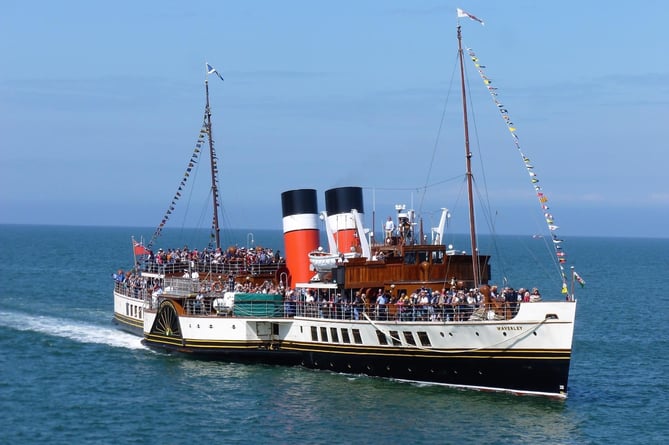 Paddle Steamer Waverley is the World's last seagoing paddle steamer