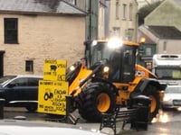 Carmarthen commotion as farmers fill streets in protest