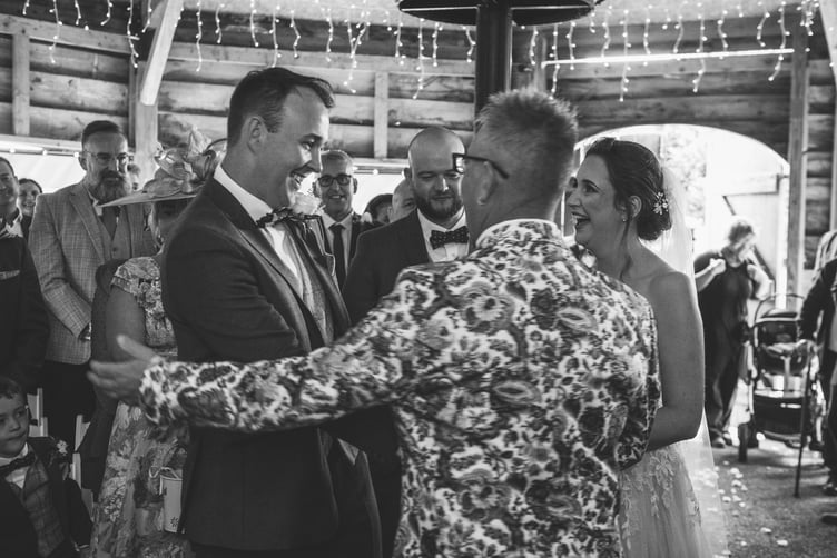 Scene from Lucy and Patrick Bellerby’s wedding