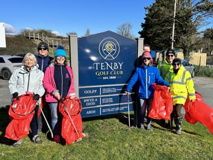 Tenby Golf Club members and staff lead litter pick