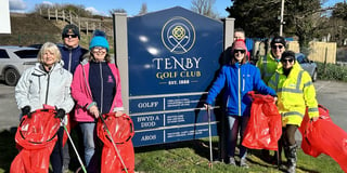 Tenby Golf Club members and staff lead litter pick