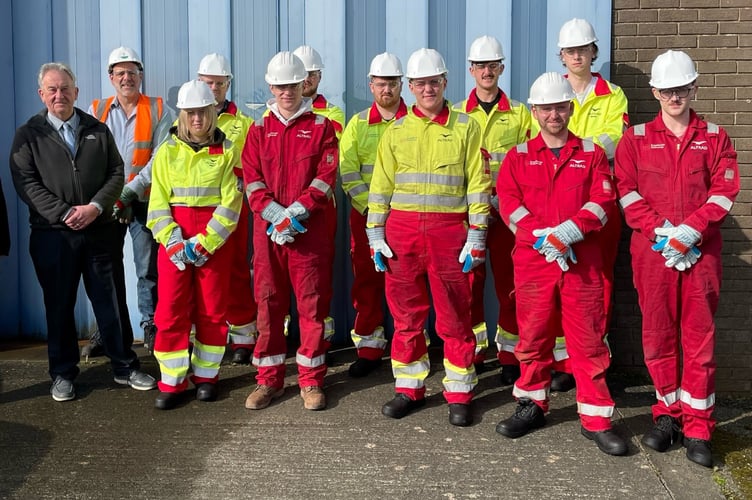 Ten of the cohort on the first day of the Pembrokeshire Work Ready Programme.
