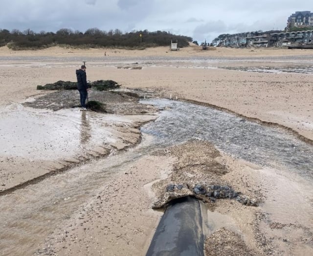 Emergency work starts on river culvert on Tenby’s South Beach