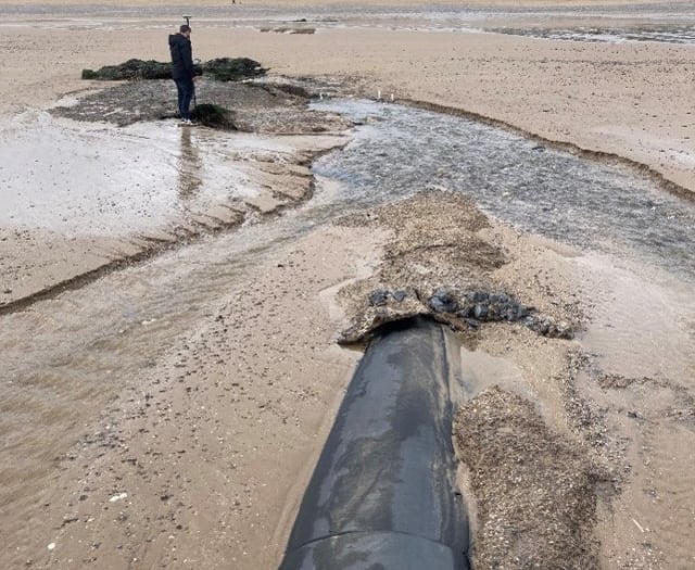 Emergency work starts on river culvert on Tenby’s South Beach
