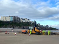 WATCH: Part of Tenby's South Beach sectioned-off for 'emergency works'