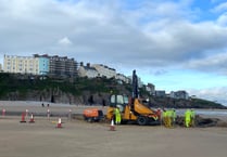 WATCH: Part of Tenby's South Beach sectioned-off for 'emergency works'