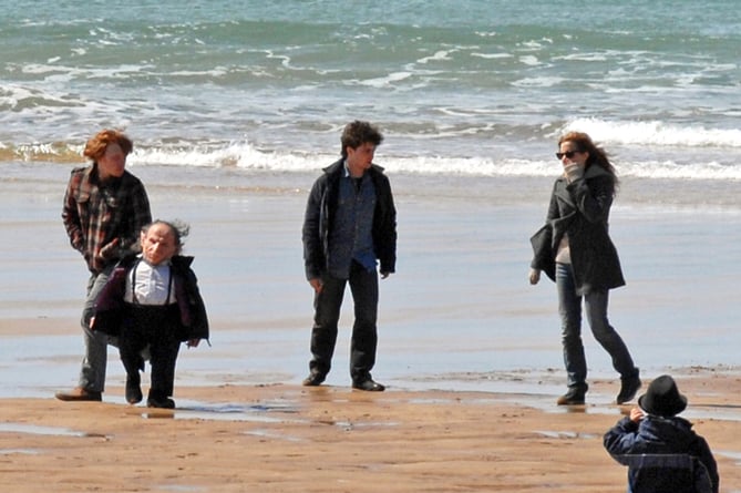 Harry Potter's main cast members filming at Freshwater West